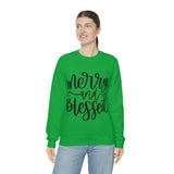 Merry and Blessed Unisex Crewneck Sweatshirt! Winter Vibes! FreckledFoxCompany