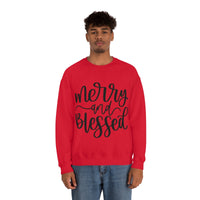 Merry and Blessed Unisex Crewneck Sweatshirt! Winter Vibes! FreckledFoxCompany