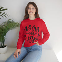 Merry and Blessed Unisex Crewneck Sweatshirt! Winter Vibes! FreckledFoxCompany