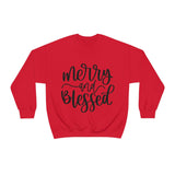 Merry and Blessed Unisex Crewneck Sweatshirt! Winter Vibes! FreckledFoxCompany