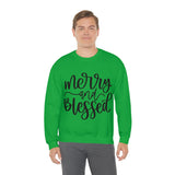 Merry and Blessed Unisex Crewneck Sweatshirt! Winter Vibes! FreckledFoxCompany