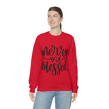 Merry and Blessed Unisex Crewneck Sweatshirt! Winter Vibes! FreckledFoxCompany