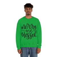 Merry and Blessed Unisex Crewneck Sweatshirt! Winter Vibes! FreckledFoxCompany