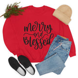 Merry and Blessed Unisex Crewneck Sweatshirt! Winter Vibes! FreckledFoxCompany