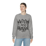 Merry and Blessed Unisex Crewneck Sweatshirt! Winter Vibes! FreckledFoxCompany