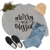 Merry and Blessed Unisex Crewneck Sweatshirt! Winter Vibes! FreckledFoxCompany