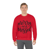 Merry and Blessed Unisex Crewneck Sweatshirt! Winter Vibes! FreckledFoxCompany