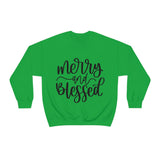 Merry and Blessed Unisex Crewneck Sweatshirt! Winter Vibes! FreckledFoxCompany