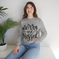 Merry and Blessed Unisex Crewneck Sweatshirt! Winter Vibes! FreckledFoxCompany