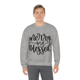 Merry and Blessed Unisex Crewneck Sweatshirt! Winter Vibes! FreckledFoxCompany