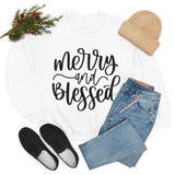 Merry and Blessed Unisex Crewneck Sweatshirt! Winter Vibes! FreckledFoxCompany