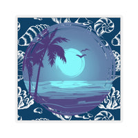 Midnight Blue Beach Vinyl Sticker! FreckledFoxCompany