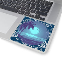 Midnight Blue Beach Vinyl Sticker! FreckledFoxCompany