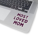 Most Loved Mom Plum Purple Vinyl Sticker! Mothers Day! FreckledFoxCompany