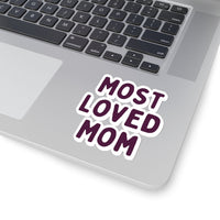 Most Loved Mom Plum Purple Vinyl Sticker! Mothers Day! FreckledFoxCompany