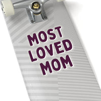 Most Loved Mom Plum Purple Vinyl Sticker! Mothers Day! FreckledFoxCompany