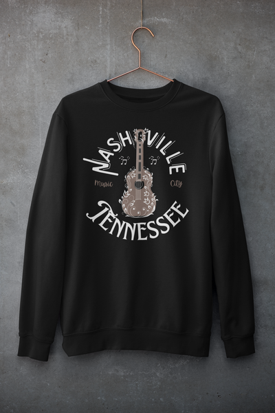 Nashville Tennessee Music City Unisex Crewneck Sweatshirt! Fall Vibes! FreckledFoxCompany