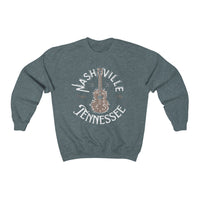 Nashville Tennessee Music City Unisex Crewneck Sweatshirt! Fall Vibes! FreckledFoxCompany