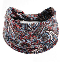 New Boho Flower Print Wide Headbands Vintage Knot Elastic Turban Headwrap for Women Girls Cotton Soft Bandana Hair Accessories FreckledFoxCompany