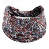 New Boho Flower Print Wide Headbands Vintage Knot Elastic Turban Headwrap for Women Girls Cotton Soft Bandana Hair Accessories FreckledFoxCompany