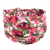 New Boho Flower Print Wide Headbands Vintage Knot Elastic Turban Headwrap for Women Girls Cotton Soft Bandana Hair Accessories FreckledFoxCompany