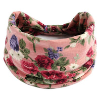 New Boho Flower Print Wide Headbands Vintage Knot Elastic Turban Headwrap for Women Girls Cotton Soft Bandana Hair Accessories FreckledFoxCompany