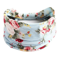 New Boho Flower Print Wide Headbands Vintage Knot Elastic Turban Headwrap for Women Girls Cotton Soft Bandana Hair Accessories FreckledFoxCompany