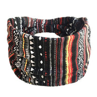 New Boho Flower Print Wide Headbands Vintage Knot Elastic Turban Headwrap for Women Girls Cotton Soft Bandana Hair Accessories FreckledFoxCompany