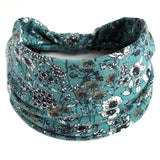 New Boho Flower Print Wide Headbands Vintage Knot Elastic Turban Headwrap for Women Girls Cotton Soft Bandana Hair Accessories FreckledFoxCompany