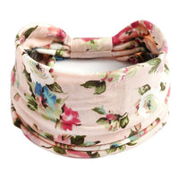 New Boho Flower Print Wide Headbands Vintage Knot Elastic Turban Headwrap for Women Girls Cotton Soft Bandana Hair Accessories FreckledFoxCompany