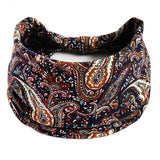 New Boho Flower Print Wide Headbands Vintage Knot Elastic Turban Headwrap for Women Girls Cotton Soft Bandana Hair Accessories FreckledFoxCompany