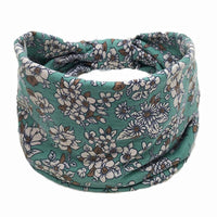 New Boho Flower Print Wide Headbands Vintage Knot Elastic Turban Headwrap for Women Girls Cotton Soft Bandana Hair Accessories FreckledFoxCompany