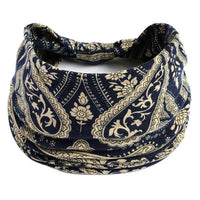 New Boho Flower Print Wide Headbands Vintage Knot Elastic Turban Headwrap for Women Girls Cotton Soft Bandana Hair Accessories FreckledFoxCompany