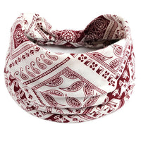 New Boho Flower Print Wide Headbands Vintage Knot Elastic Turban Headwrap for Women Girls Cotton Soft Bandana Hair Accessories FreckledFoxCompany