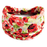 New Boho Flower Print Wide Headbands Vintage Knot Elastic Turban Headwrap for Women Girls Cotton Soft Bandana Hair Accessories FreckledFoxCompany