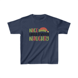 Nice Until Proven Naughty Unisex Kids Heavy Cotton Graphic Tees! Foxy Kids! Winter Vibes! FreckledFoxCompany