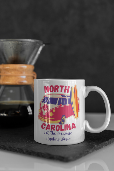 North Carolina Ceramic Mug 15oz! Van Life! Novelty Mugs! FreckledFoxCompany