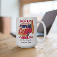 North Carolina Ceramic Mug 15oz! Van Life! Novelty Mugs! FreckledFoxCompany