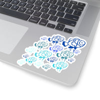 Ombre Blue Fish Vinyl Sticker! FreckledFoxCompany