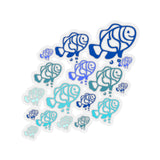 Ombre Blue Fish Vinyl Sticker! FreckledFoxCompany