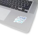 Ombre Blue Fish Vinyl Sticker! FreckledFoxCompany