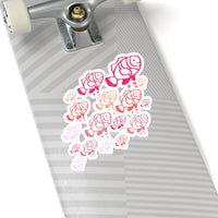 Ombre Pink Fish Vinyl Sticker! FreckledFoxCompany