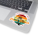 Palm Beach Cut to Edge Sticker! Flexible, Durable, Travel! FreckledFoxCompany