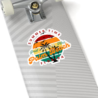 Palm Beach Cut to Edge Sticker! Flexible, Durable, Travel! FreckledFoxCompany