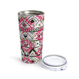 Pink Aztec Tumbler 20oz! Drinkware, Tumblers! FreckledFoxCompany