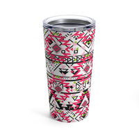 Pink Aztec Tumbler 20oz! Drinkware, Tumblers! FreckledFoxCompany