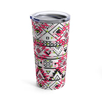 Pink Aztec Tumbler 20oz! Drinkware, Tumblers! FreckledFoxCompany