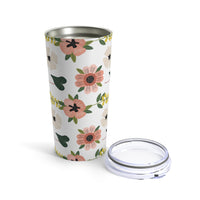 Pink Blush Floral Tumbler 20oz! Drinkware, Tumblers! FreckledFoxCompany