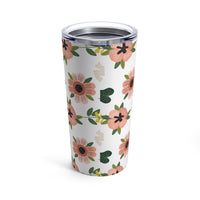 Pink Blush Floral Tumbler 20oz! Drinkware, Tumblers! FreckledFoxCompany