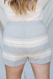 Plus Heather Grey Stripe Knit Shorts FreckledFoxCompany